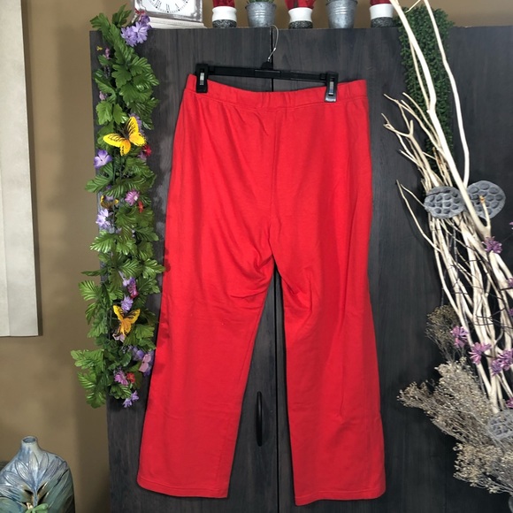 /🌸5/$25🌸Vintage Cotton Red Bootcut Drawstring Sweatpants Size Large - Picture 7 of 14
